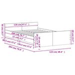 ZNTS Bed Frame without Mattress Black 120x200 cm 3203741