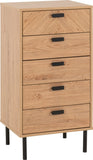 ZNTS Leon 5 Drawer Narrow Chest 100-102-178