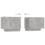ZNTS Bedside Cabinet Concrete Grey 100x35x40 cm Engineered Wood 3082769