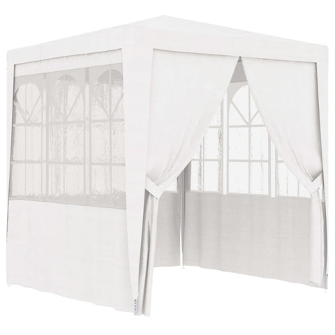 ZNTS Professional Party Tent with Side Walls 2.5x2.5 m White 90 g/m² 48518
