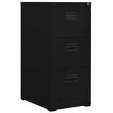 ZNTS Filing Cabinet Black 46x62x102.5 cm Steel 336276