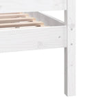 ZNTS 3100959 Bed Frame without Mattress White Solid Wood 140x200 cm