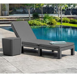 ZNTS Keter Sunlounger with Cushion Daytona Graphite 441306