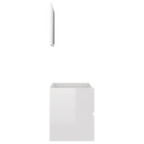 ZNTS 2 Piece Bathroom Furniture Set High Gloss White Engineered Wood 804878