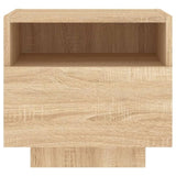 ZNTS Bedside Cabinets with LED Lights 2 pcs Sonoma Oak 40x39x37 cm 836803