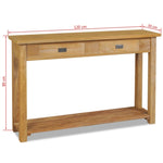 ZNTS Console Table Solid Teak 120x30x80 cm 244482