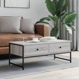 ZNTS Coffee Table Grey Sonoma 101x49x39.5 cm Engineered Wood 837740