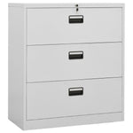 ZNTS Filing Cabinet Light Grey 90x46x103 cm Steel 336291