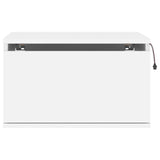 ZNTS Wall-mounted Bedside Cabinets with LED Lights 2 pcs White 836827