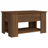 ZNTS Coffee Table Brown Oak 79x49x41 cm Engineered Wood 819277