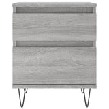 ZNTS Bedside Cabinets 2 pcs Grey Sonoma 40x35x50 cm Engineered Wood 830681