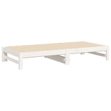 ZNTS Pull-out Day Bed without Mattress White 2x cm 823415