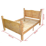 ZNTS Bed Frame without Mattress Mexican Pine Corona Range 160x200 cm 243751