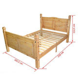 ZNTS Bed Frame without Mattress Mexican Pine Corona Range 160x200 cm 243751