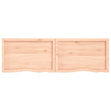 ZNTS Wall Shelf 180x50x cm Untreated Solid Wood Oak 363601