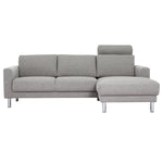 Cleveland Chaiselongue Sofa in Nova Light Grey 60140107