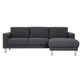 Cleveland Chaiselongue Sofa in Nova Anthracite 60140116