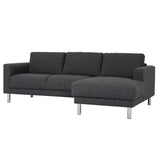 Cleveland Chaiselongue Sofa in Nova Anthracite 60140116