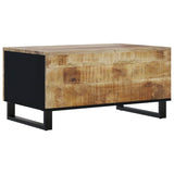 ZNTS Coffee Table 80x50x40 cm Solid Wood Mango&Engineered Wood 350636