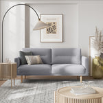 Larvik 2.5 Seater Sofa - Grey, Oak Legs 6032038147