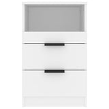 ZNTS Bedside Cabinets 2 pcs White Engineered Wood 811233