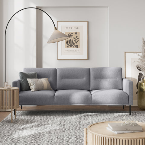 Larvik 3 Seater Sofa - Grey, Black Legs 60330381