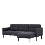 Larvik Chaiselongue Sofa - Anthracite , Black Legs 60340380