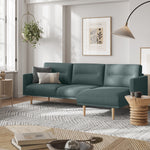 Larvik Chaiselongue Sofa - Dark Green, Oak Legs 6034038347
