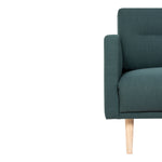 Larvik Chaiselongue Sofa - Dark Green, Oak Legs 6034038347