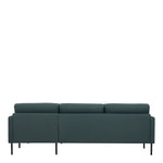 Larvik Chaiselongue Sofa - Dark Green, Black Legs 60340383