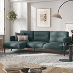 Larvik Chaiselongue Sofa - Dark Green , Black Legs 60342383