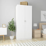 ZNTS Wardrobe White 90x52x200 cm Engineered Wood 800630