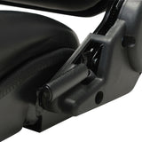 ZNTS Forklift & Tractor Seat with Adjustable Backrest Black 142318