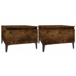 ZNTS Side Tables 2 pcs Smoked Oak 50x46x35 cm Engineered Wood 819527