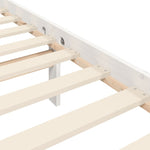 ZNTS Bed Frame without Mattress White King Size Solid Wood Pine 3192887