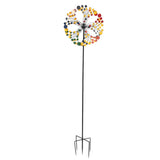 ZNTS Wrought Iron Windmill-Colorful Round 61194482