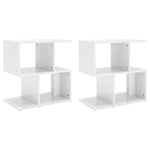 ZNTS Bedside Cabinets 2 pcs High Gloss White 50x30x51.5 cm Engineered Wood 806377