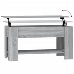 ZNTS Coffee Table Grey Sonoma 101x49x52 cm Engineered Wood 819273