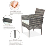 ZNTS Outdoor Living Room Balcony Rattan Furniture Four-Piece-Gray 36658779