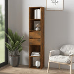 ZNTS Book Cabinet Smoked Oak 36x30x171 cm Engineered Wood 815534