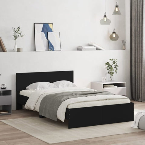 ZNTS Bed Frame without Mattress Black 120x200 cm 3207491