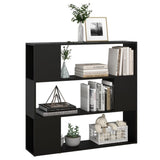 ZNTS Book Cabinet Room Divider Black 100x24x94 cm 809180