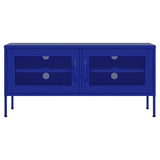 ZNTS TV Cabinet Navy Blue 105x35x50 cm Steel 336235