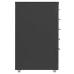 ZNTS Mobile File Cabinet Anthracite 28x41x69 cm Metal 335915