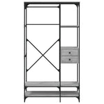 ZNTS Wardrobe with Drawers Grey Sonoma 100x40x180 cm Engineered Wood 838951