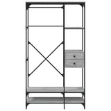 ZNTS Wardrobe with Drawers Grey Sonoma 100x40x180 cm Engineered Wood 838951