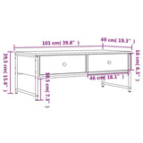 ZNTS Coffee Table Sonoma Oak 101x49x39.5 cm Engineered Wood 837738