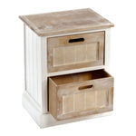 White Wooden Cabinet 2 Drawer 38 x 28 x 48cm N0209