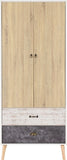 ZNTS Nordic 2 Door 2 Drawer Wardrobe 100-101-081