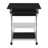 ZNTS Compact Computer Desk with Pull-out Keyboard Tray Black 20051